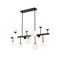 Z-Lite Midnetic 13 Light Chandelier, Matte Black & Matte Opal 730-13L-MB - alternate 1